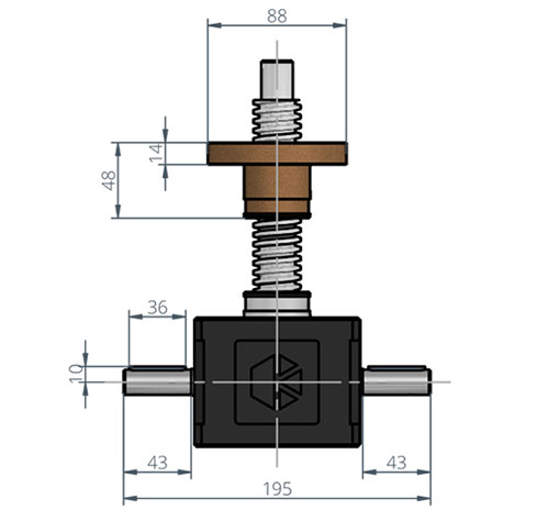 Screw Jack CAD Drawing