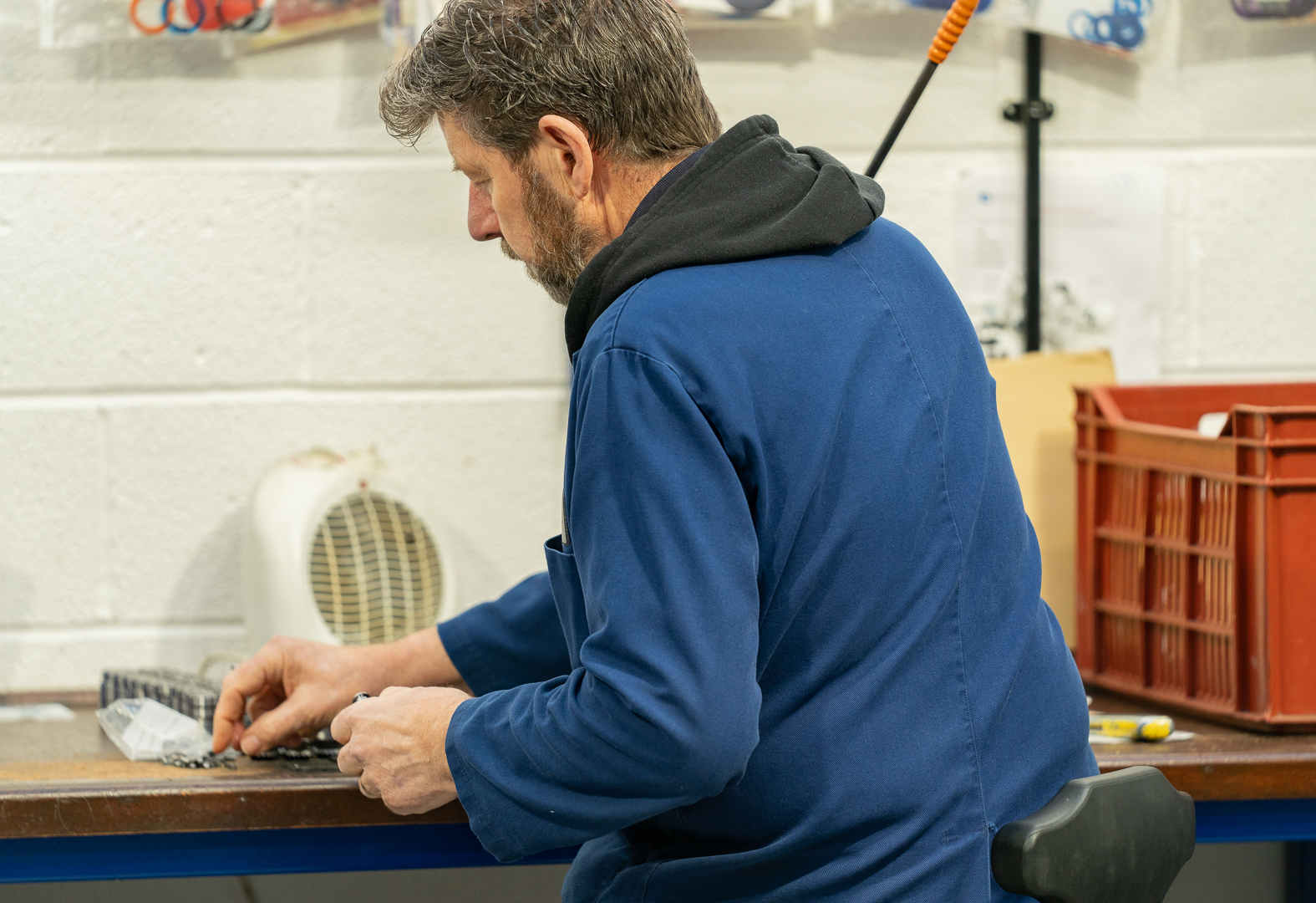 Assembly technician Ian Pike